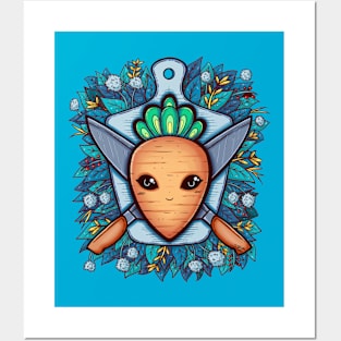 Carrot and Knife Coat of Arms Posters and Art